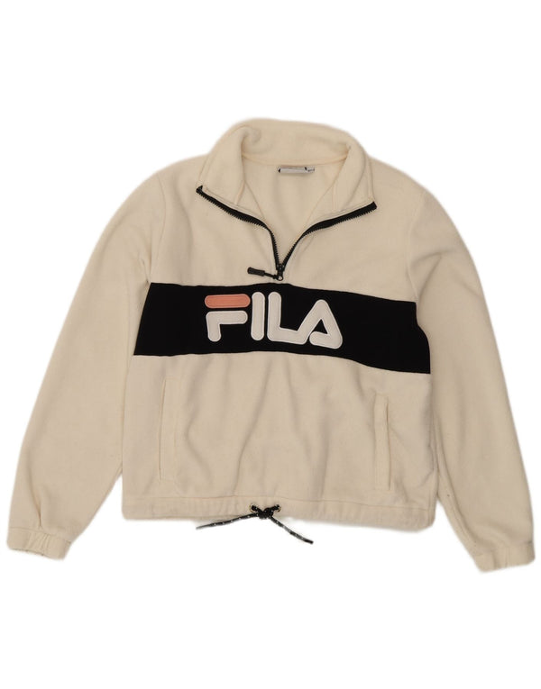Pulover pentru femei Fila Oversized Fleece UK 6 XS Sport alb