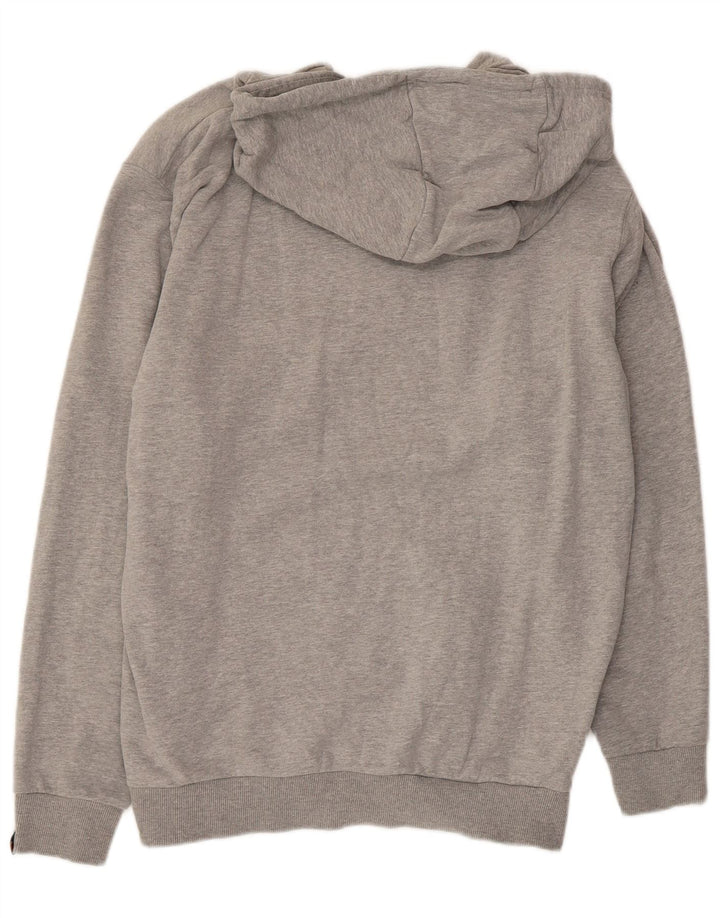Pulover cu glugă cu grafic ELLESSE pentru bărbați, bumbac color bloc, gri mediu