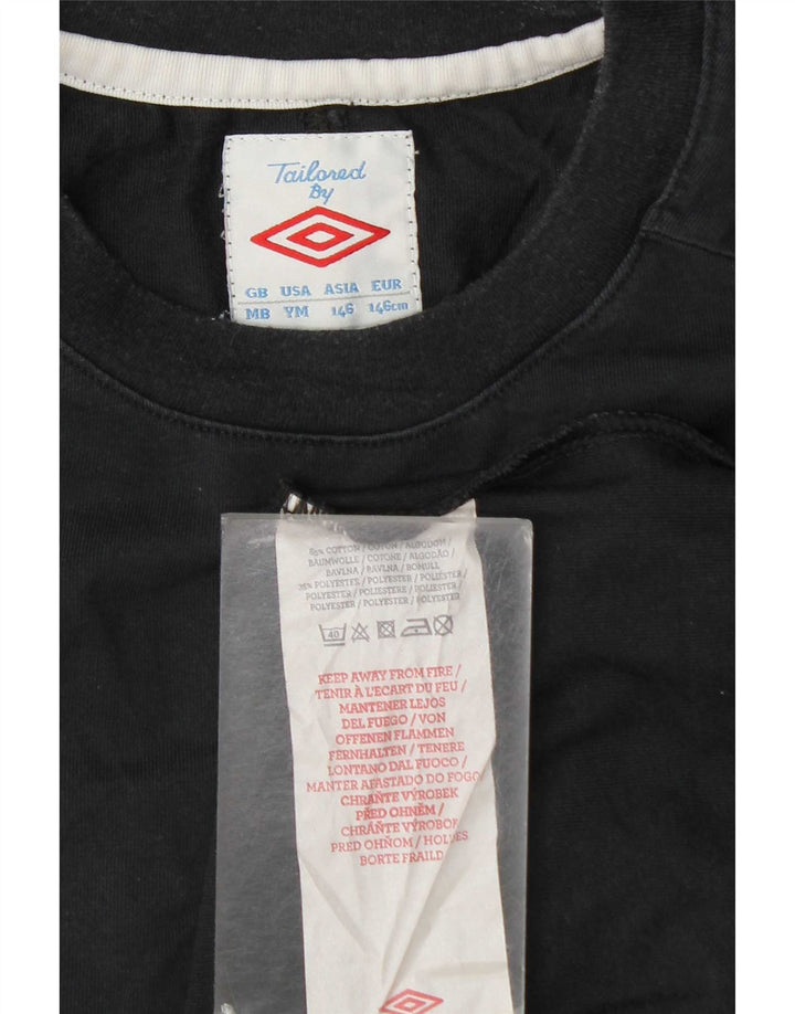 Tricou Umbro Băieți Top 9-10 Ani Mediu Negru Colorblock Bumbac
