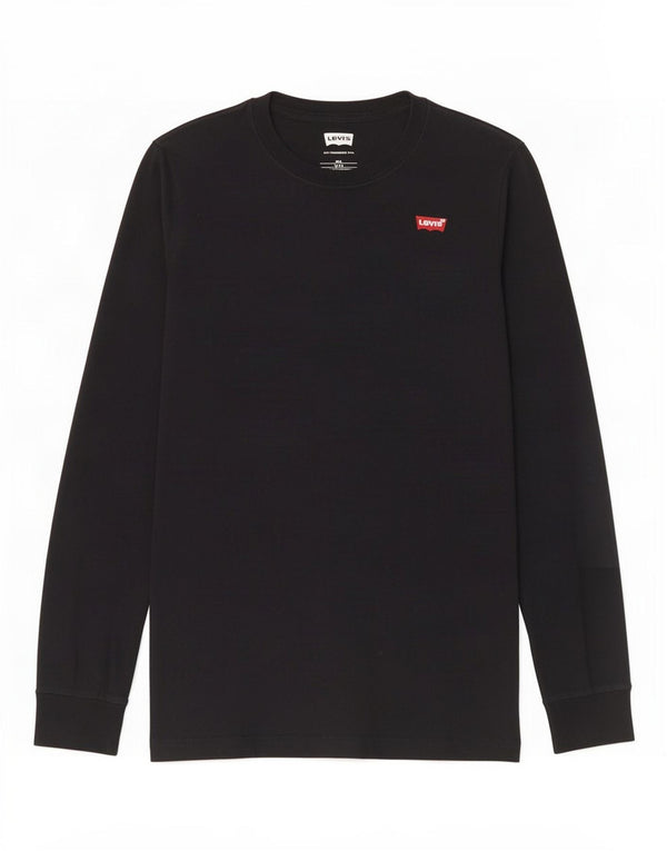 Levi's Top pentru băieți cu mânecă lungă 15-16 ani, bumbac negru