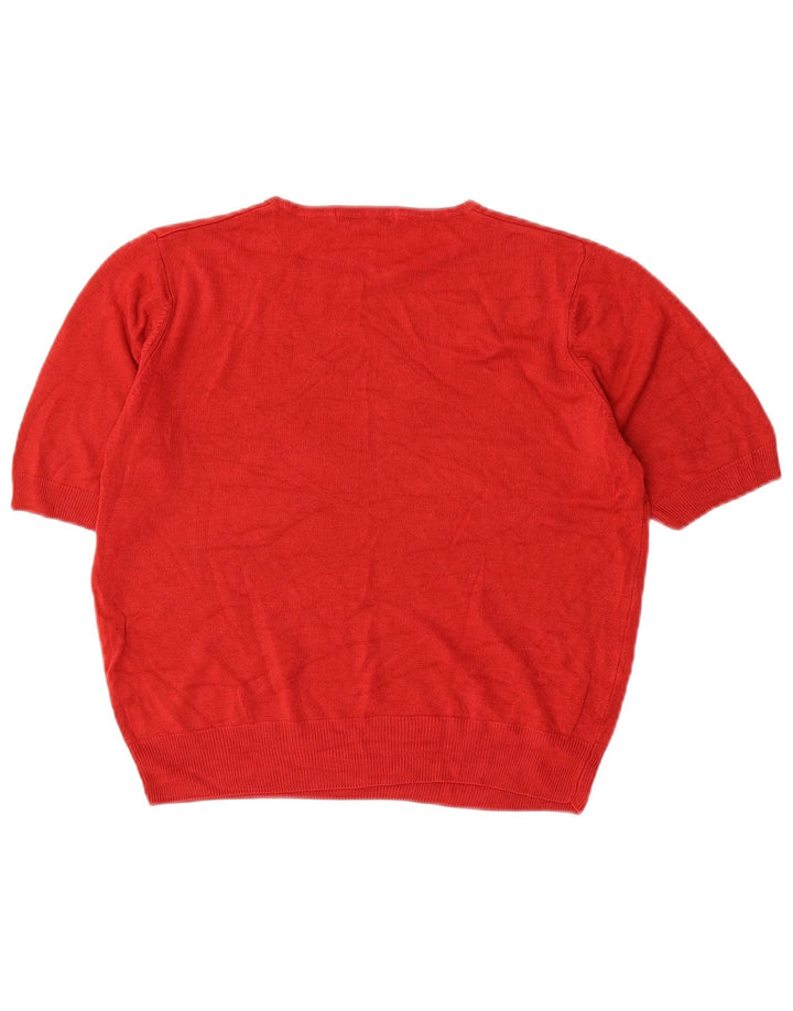 Pulover pentru femei Marks & Spencer Crop Crew Deck Pulover UK 14 Medium Red