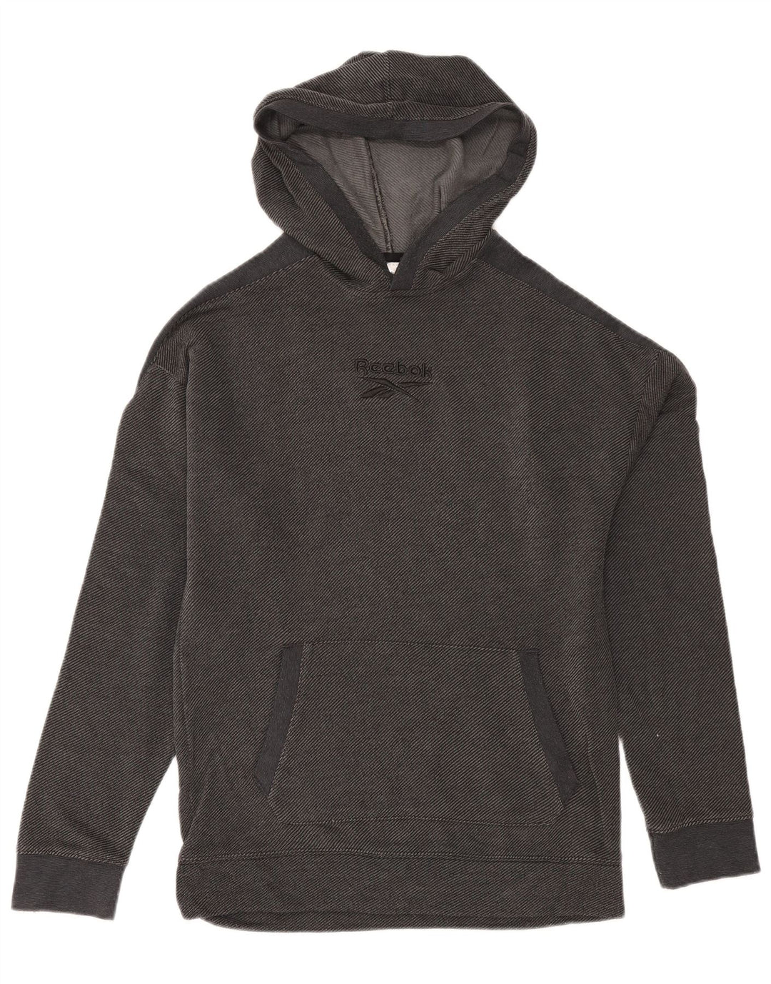 REEBOK Mens Hoodie Jumper XS Grey Cotton
