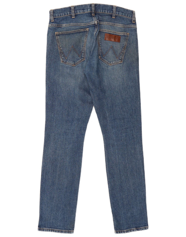 Blugi Wrangler Larston Tapered Slim W30 L32, bumbac albastru