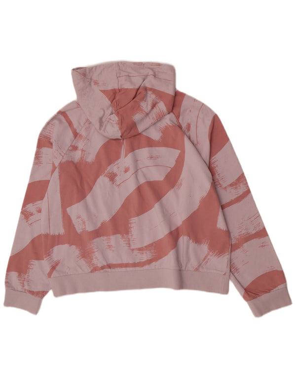 Pulover Adidas pentru femei, cu formă relaxată, cu glugă, Marea Britanie 16//18, mare, roz colorblock