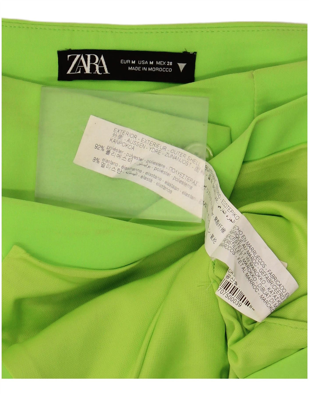 Fusta asimetrică pentru femei Zara Medium W28 Poliester verde