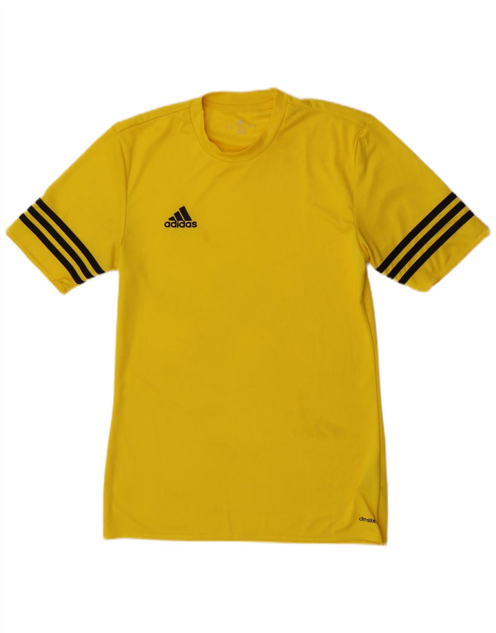 Tricou Adidas Climalite pentru bărbați Top mic din poliester galben
