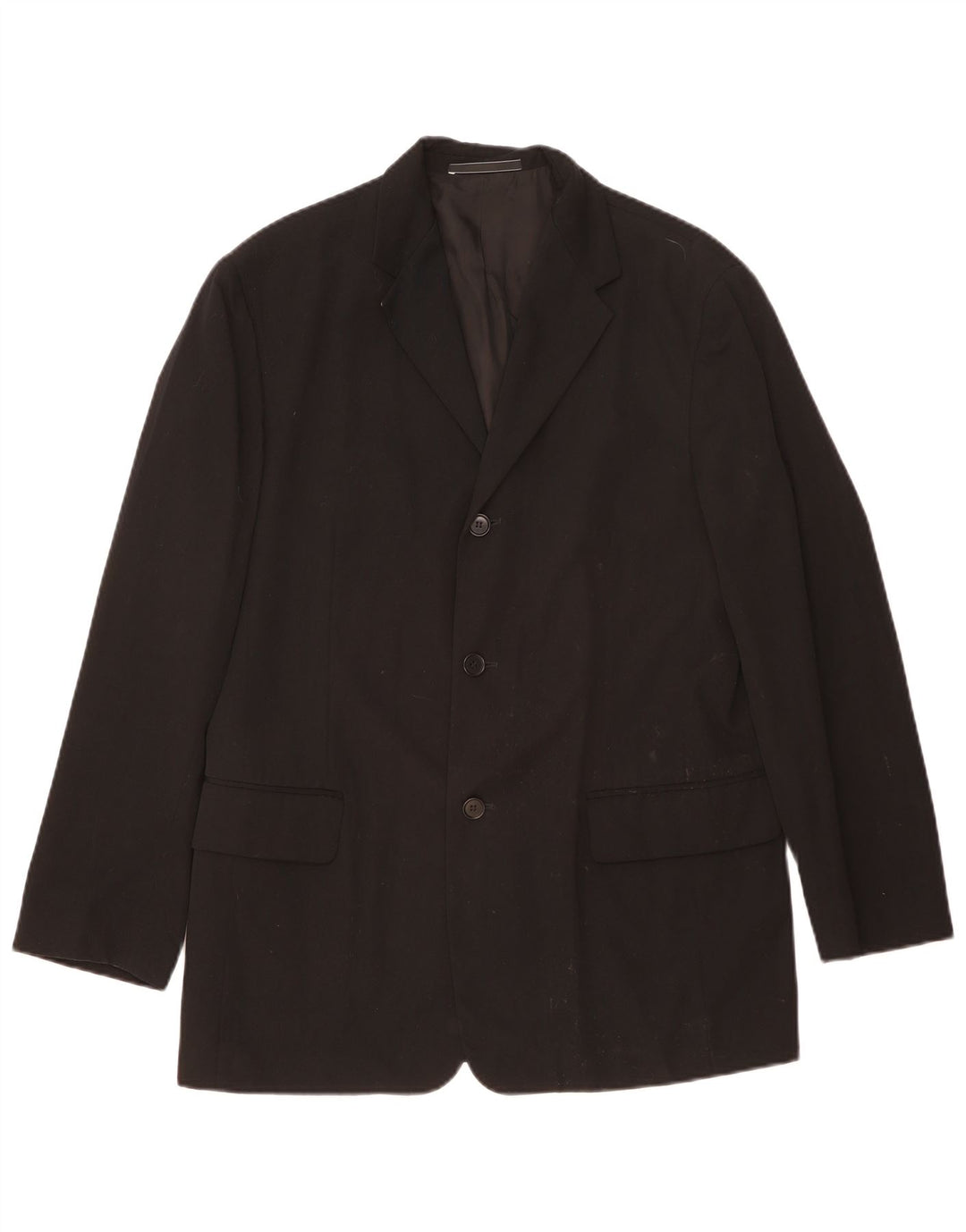 Jachetă Blazer pentru bărbați Calvin Klein cu 3 nasturi UK 40 Lână neagră mare