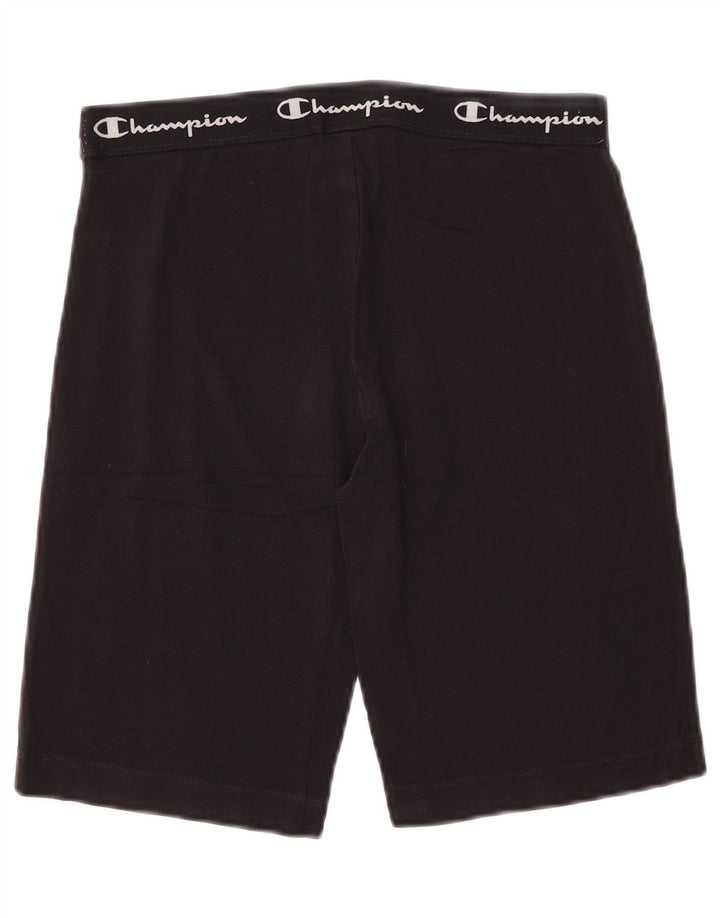 Pantaloni scurti sport grafic pentru femei CHAMPION UK 12 bumbac mediu negru