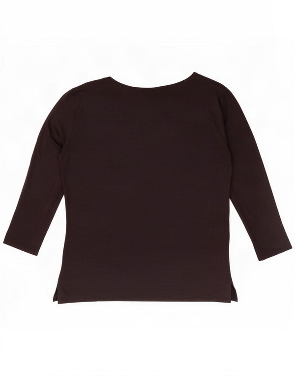 Valentino Top pentru femei cu mâneci 3/4 UK 16 Large Black Viscose