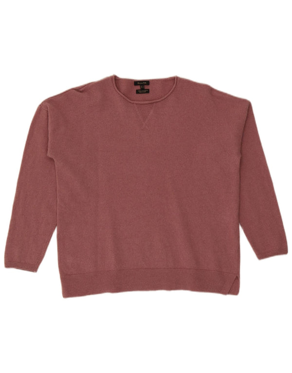 Pulover supradimensionat pentru femei Massimo Dutti, cu gâtul turn, UK 10 Mic, roz