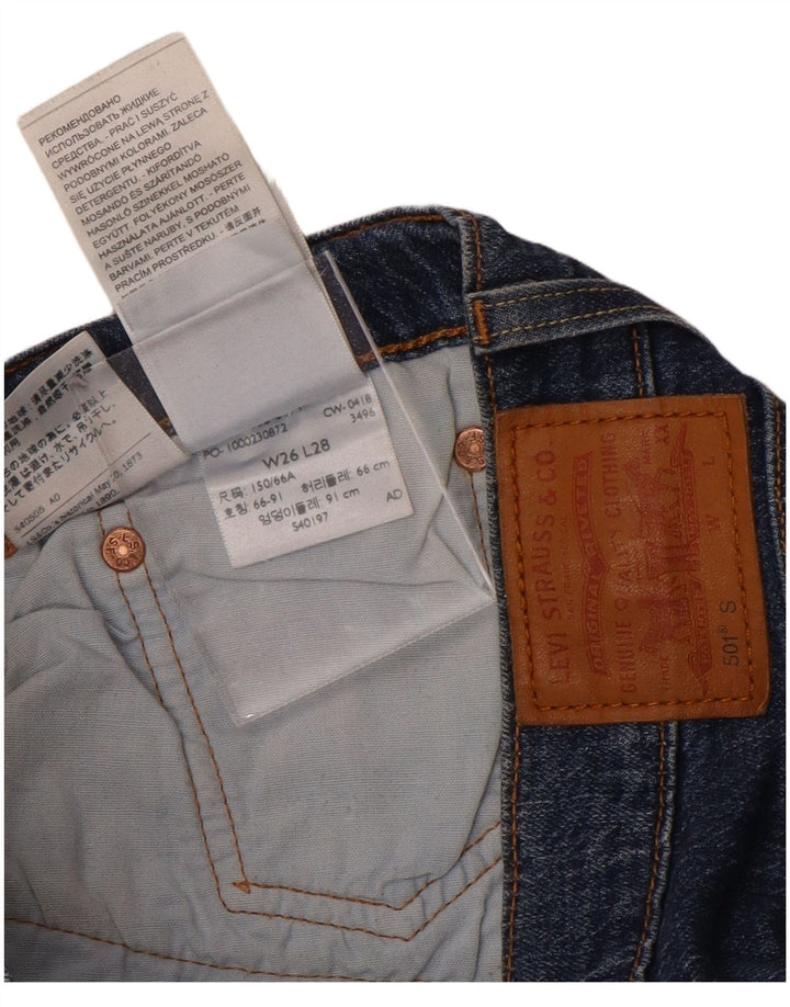 Blugi drepti pentru bărbați Levi's 501 W26 L28 Bumbac albastru