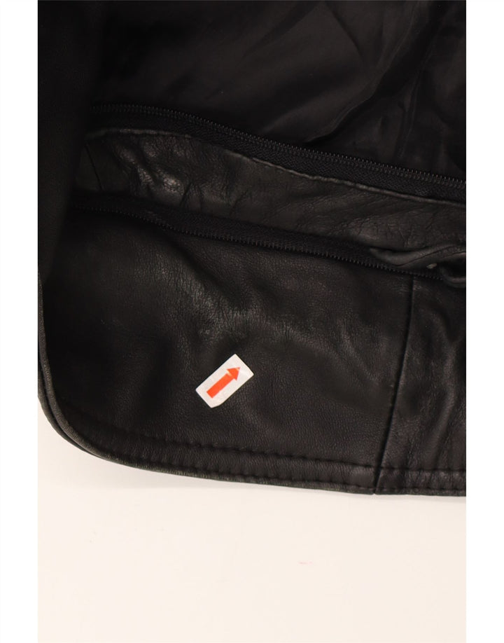 Palton din piele vintage pentru bărbați UK 42 XL negru