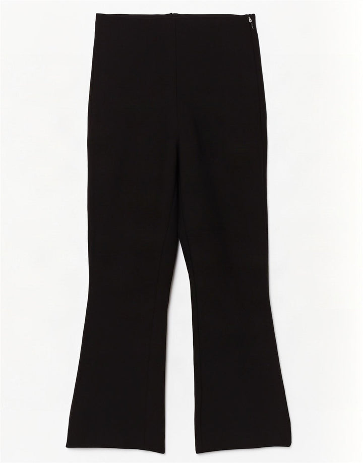 Pantaloni tăiați pentru femei Bootcut Zara Mici L26 L26 Viscoză neagră