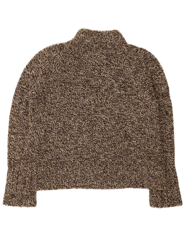 Pulover cardigan pentru femei Essentials UK 18/20 XL maro acrilic cu pete