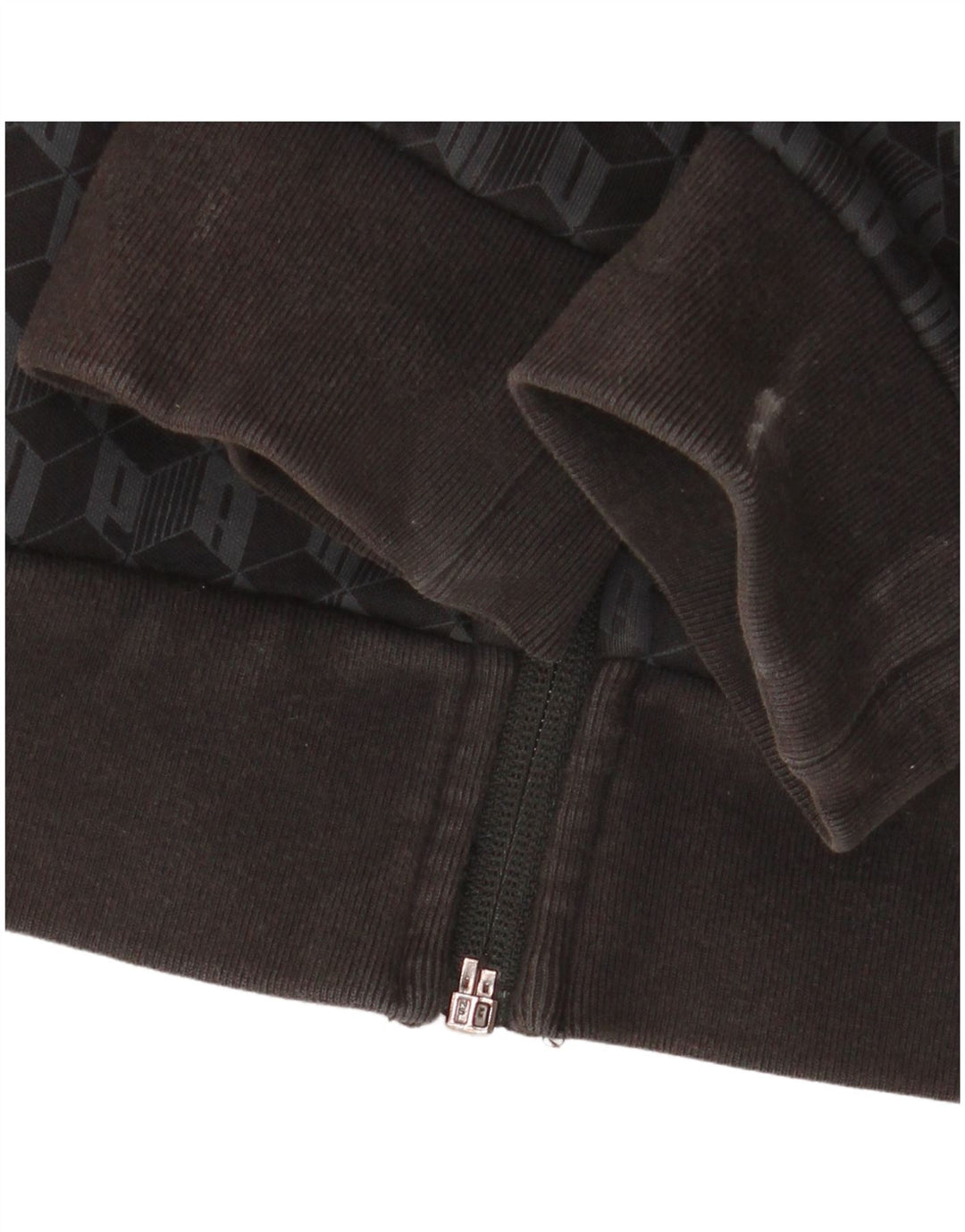 Jachetă de top pentru trening cu grafică Puma pentru bărbați, mare, negru, geometric din bumbac