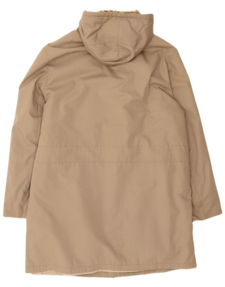 Jachetă parka cu glugă vintage pentru bărbați UK 40 mare, bej