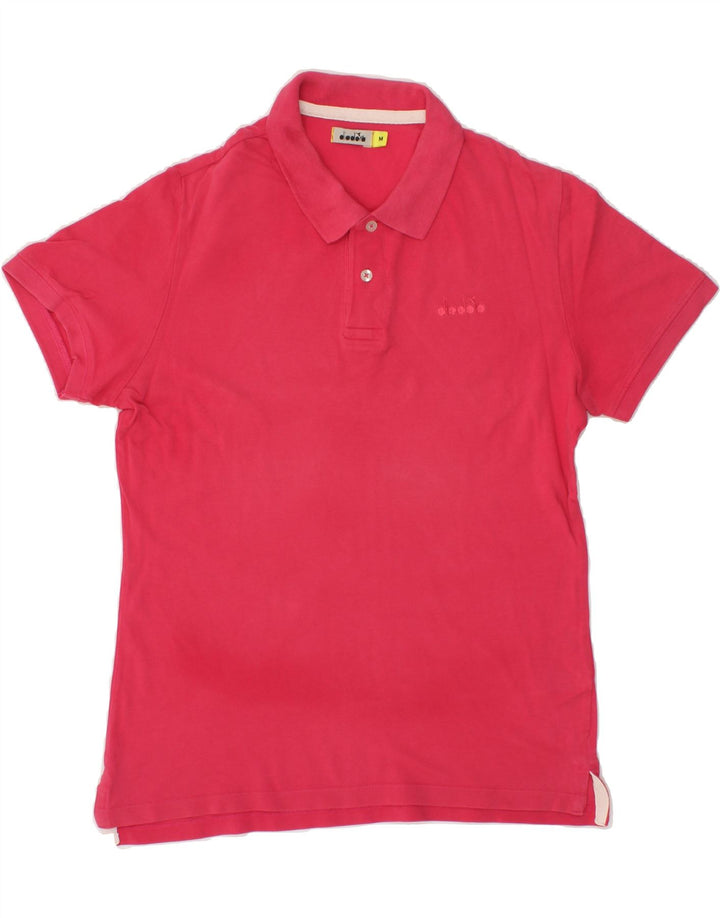 DIADORA Mens Polo Shirt Medium Pink Cotton Vintage Diadora and Second-Hand Diadora from Messina Hembry 