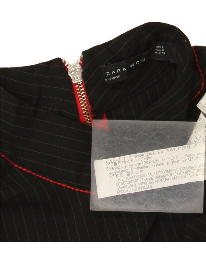 Bluză pentru femei Zara UK 14 Medium Negru Poliester color bloc
