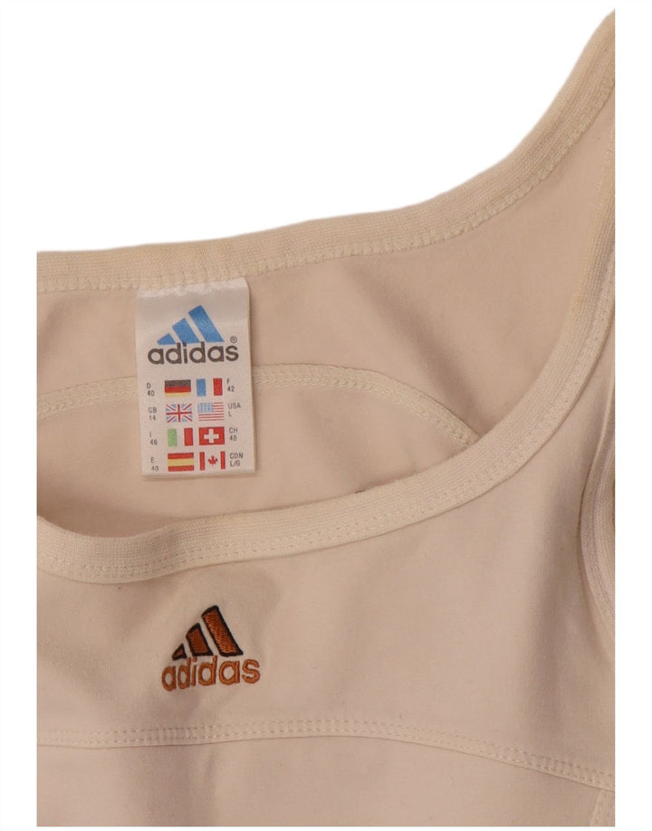 Vestă pentru femei ADIDAS UK 14 Poliester alb mediu