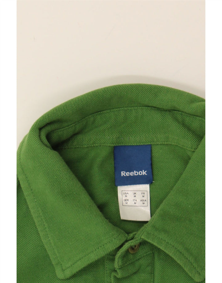 REEBOK Mens Polo Shirt Medium Green Cotton Vintage Reebok and Second-Hand Reebok from Messina Hembry 