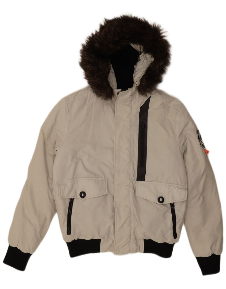 Jachetă Bomber Superdry Everest Mountain Parka pentru bărbați UK 40 Large White