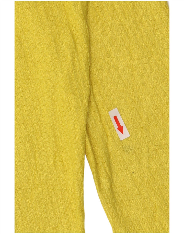 Pulover pentru damă Zara, cu decolteu triplu, UK 12, galben mediu