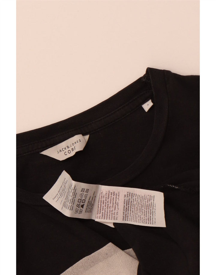 Tricou grafic Jack & Jones pentru bărbați Top mic bumbac negru