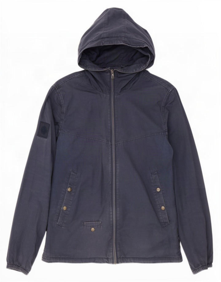 Jachetă bomber cu glugă pentru bărbați Pretty Green UK 38 Medium bleumarin Bumbac