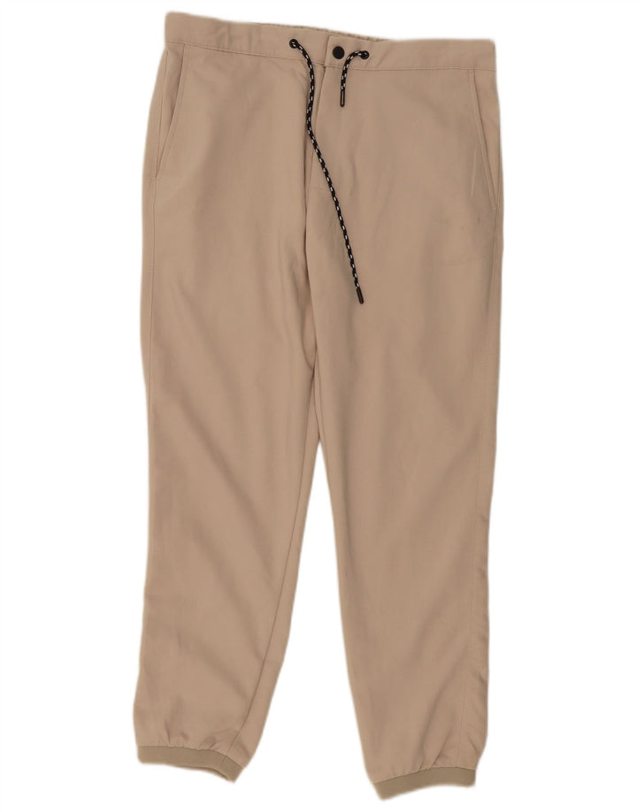 Pantaloni chino pentru pantaloni de jogging ZARA pentru bărbați L32 L28 Bej Poliester