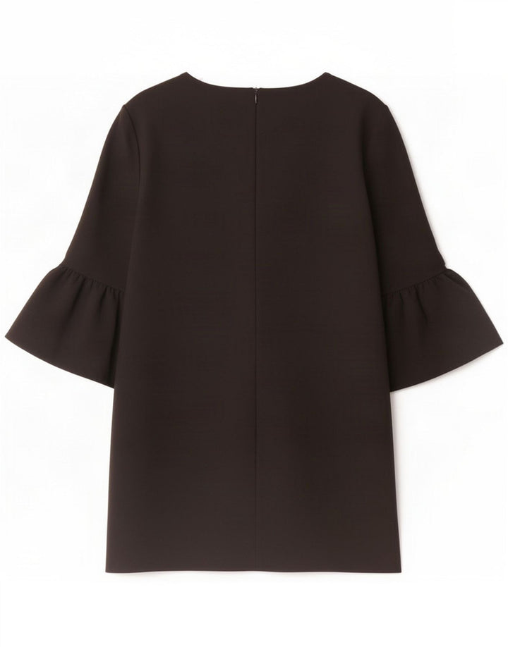 Zara Femei 3/4 Rochie schimbătoare UK 16 Poliester negru mare