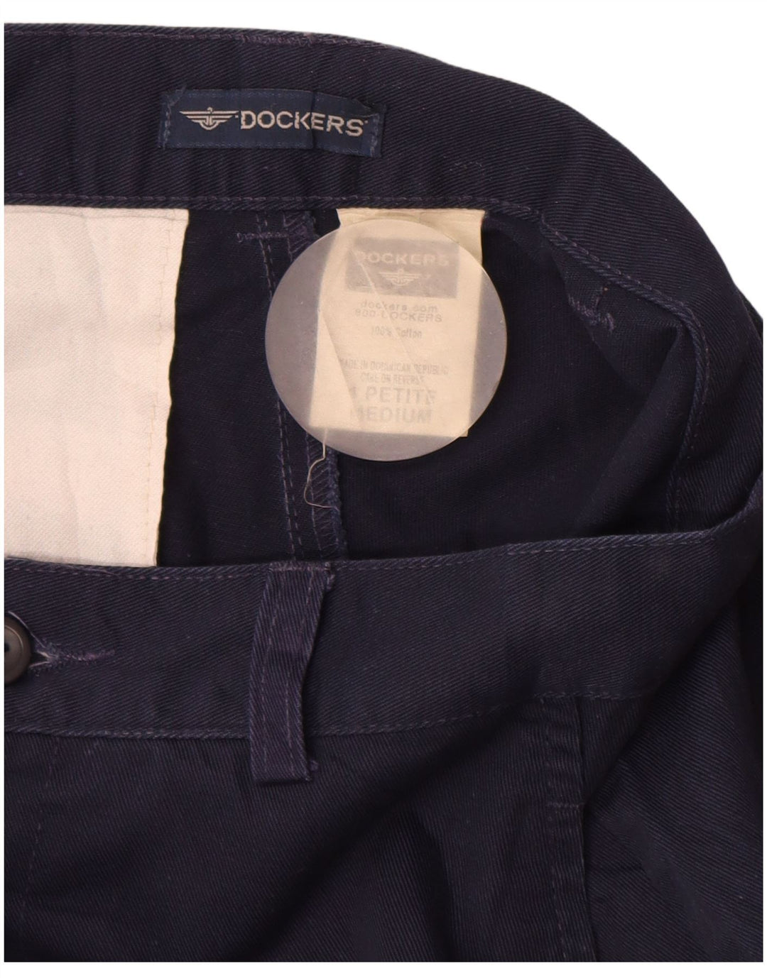 DOCKERS Pantaloni chino cu talie înaltă pentru femei US 4 Small W26 L26 Bleumarin