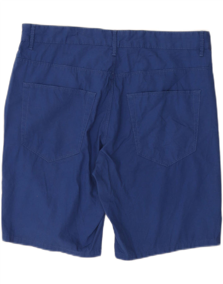 BENETTON Mens Casual Shorts W34 Large Blue Cotton