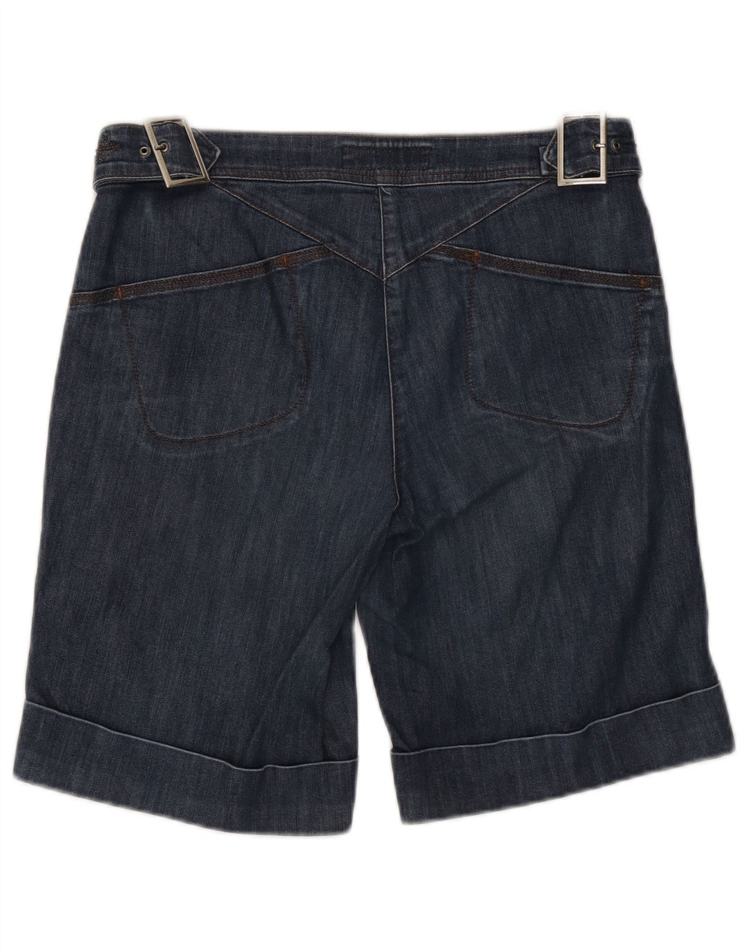 Trussardi Pantaloni scurți de denim pentru femei W30, bumbac albastru mediu