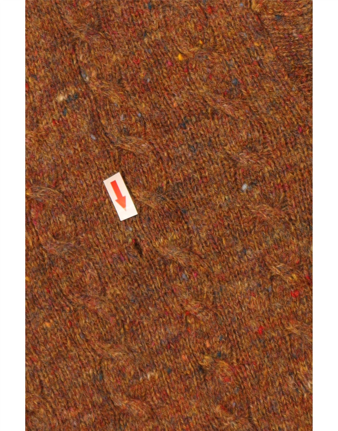 Pulover cardigan pentru bărbați Benetton IT 50, maro mediu, lână nouă cu pete