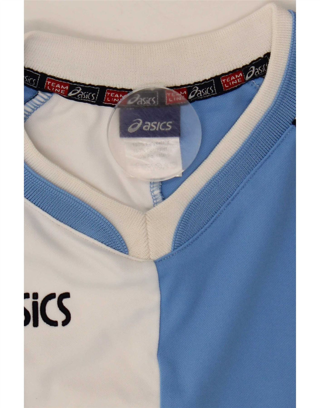 Tricou grafic Asics pentru bărbați Top Mediu Albastru Poliester Bloc de culoare