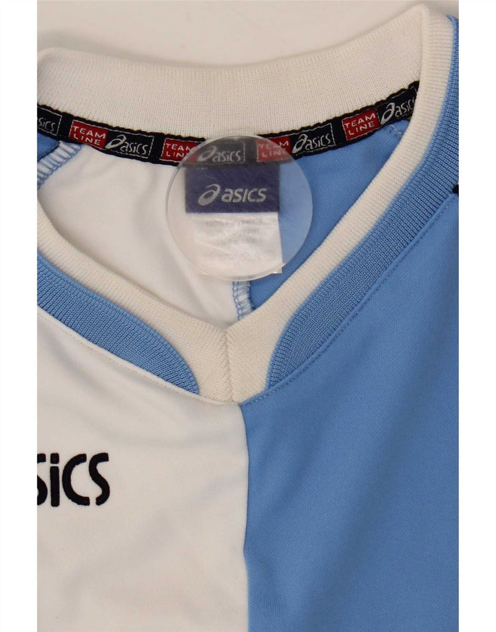 Tricou grafic Asics pentru bărbați Top Mediu Albastru Poliester Bloc de culoare