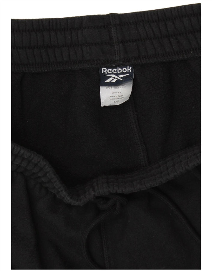 REEBOK Pantaloni de trening pentru bărbați Joggeri mici din bumbac negru