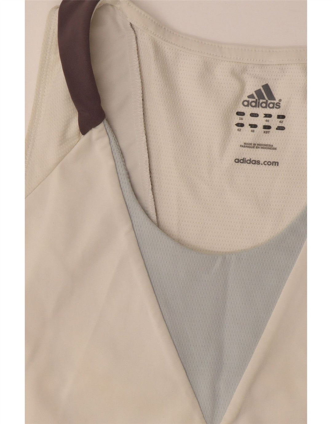Adidas Climacool Vest Top pentru femei UK 16 Large White Colorblock