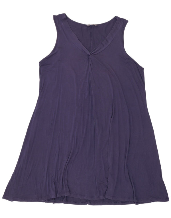 Rochie în formă de A fără mâneci pentru femei Marks & Spencer UK 18 XL bleumarin viscoză