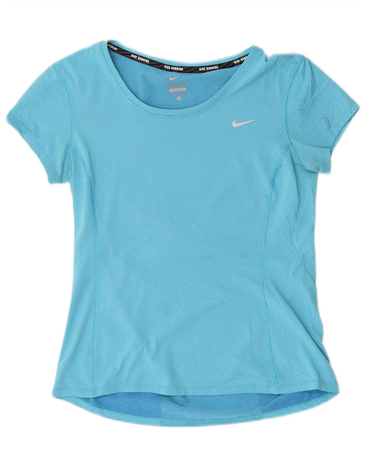 Tricou Nike Dri Fit pentru femei Top UK 10 Small Blue Colorblock Poliester
