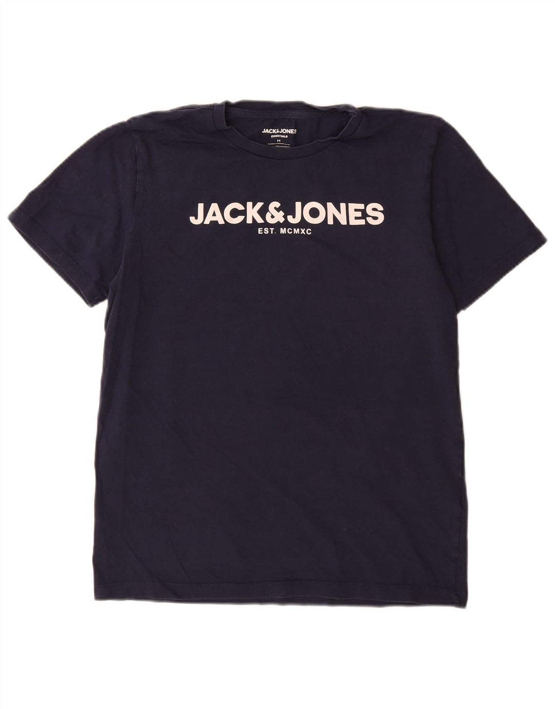 Tricou cu grafic Jack & Jones pentru bărbați Top mediu din bumbac bleumarin