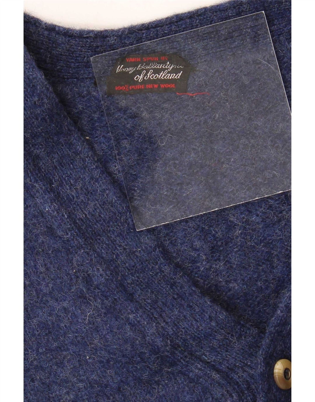 Pulover Cardigan Vintage pentru bărbați, Lână Nouă, Albastru Marin mediu