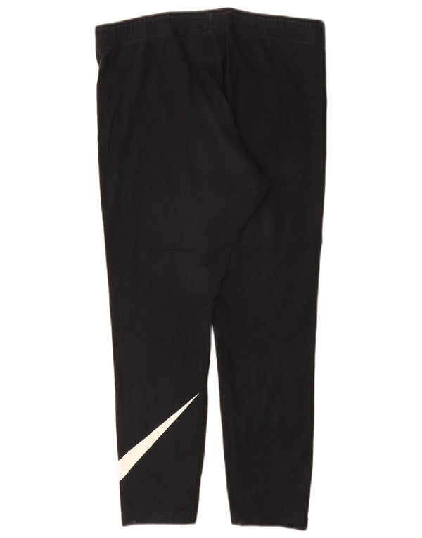 Leggings grafic Nike pentru femei UK 16, mare, negru, bumbac