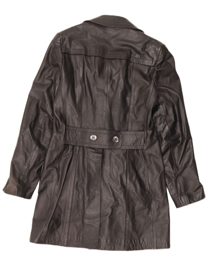 Palton din piele pentru bărbați VINTAGE IT 48 Piele neagră medie