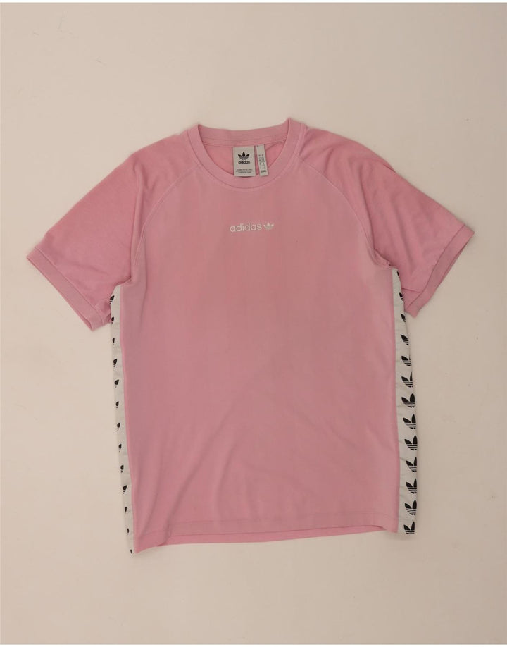 Tricou grafic Adidas pentru bărbați Top mare roz din poliester color bloc