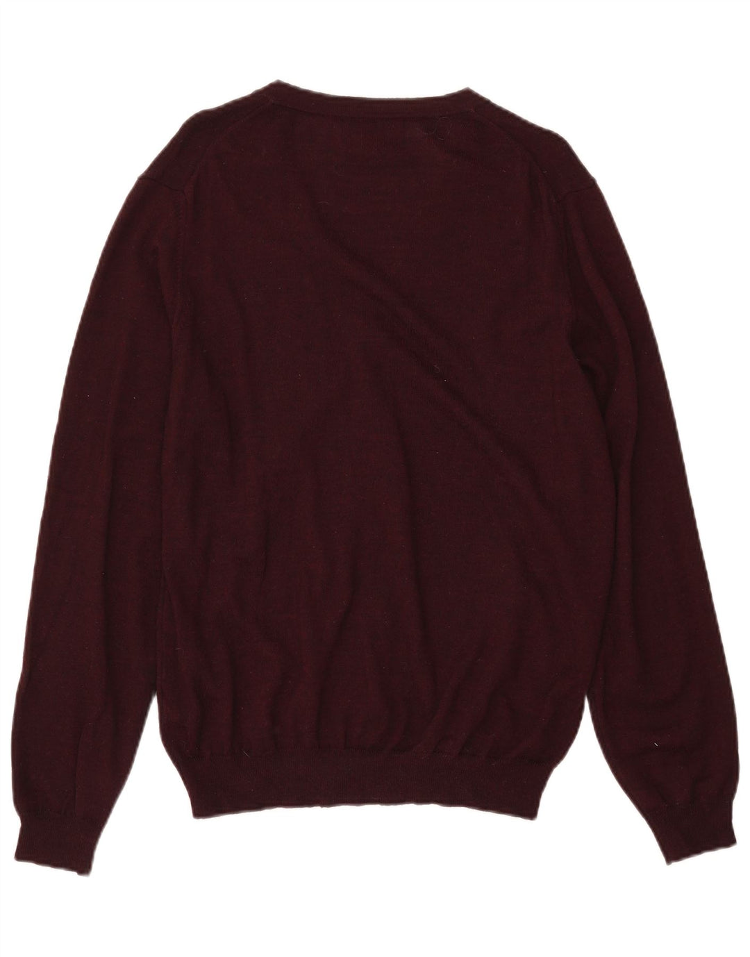 MARKS & SPENCER Pulover cardigan pentru femei UK 16 mare burgundy lână cu pete