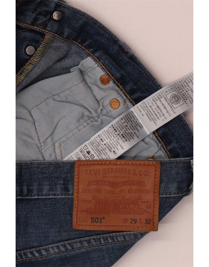 Blugi Levi's pentru bărbați 501 Straight W29 L32 Albastru Bumbac