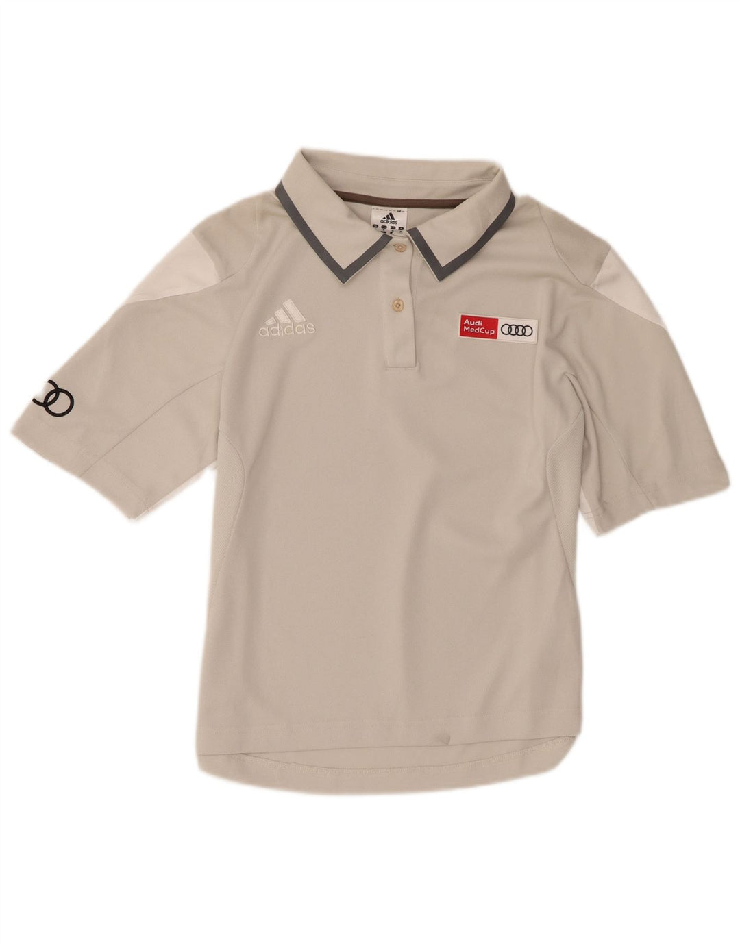 Tricou polo cu grafic pentru femei Adidas UK 14 Medium Gri Poliester