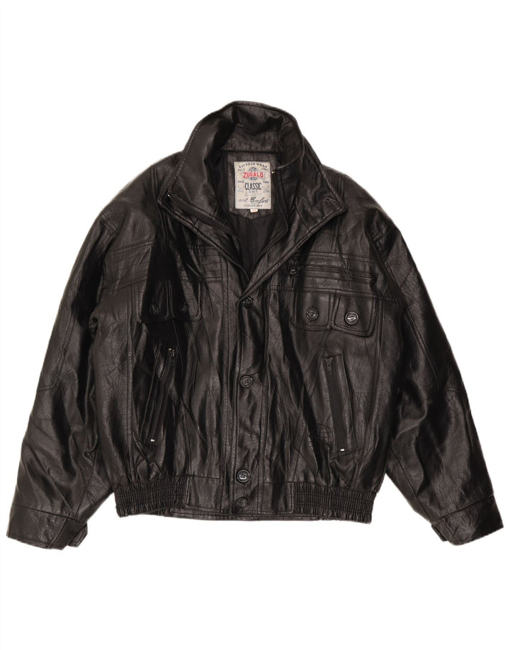 Jachetă de piele vintage pentru bărbați UK 38 Medium Black