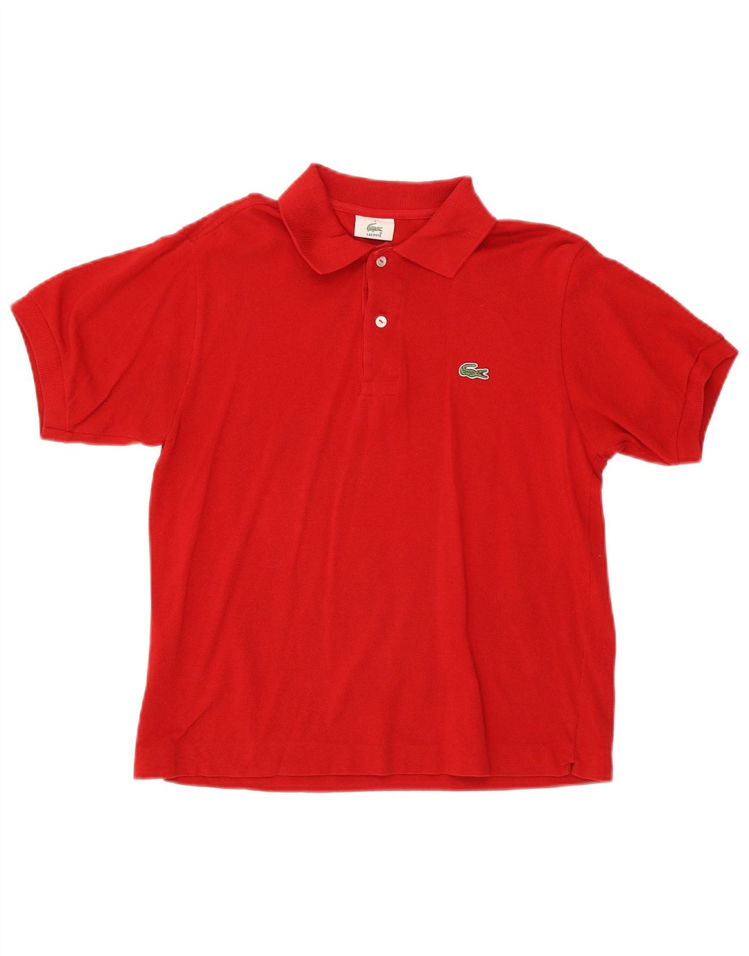 Tricou polo Lacoste pentru bărbați, mărimea 3, bumbac roșu mic